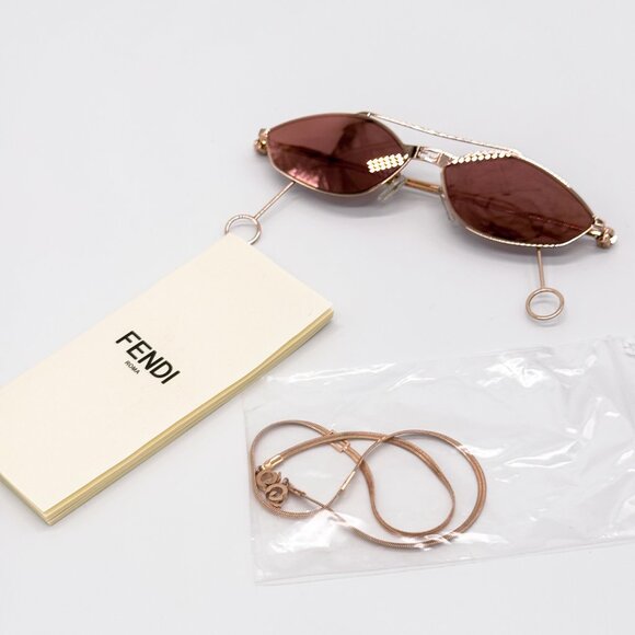 NEW FENDI FE40114U-Y 33U GOLD RED WOMEN SUNGLASSES FENDI - Picture 14 of 15